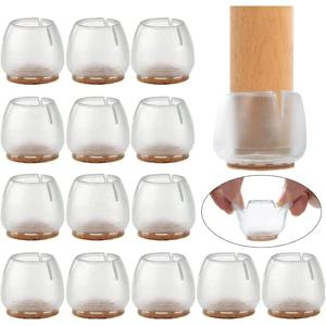 16개 고무 발판 보호대 가구 테이블 커버 미끄럼 방지 의자 원형 실리콘 의자 다리 커버 발판 바닥 도구