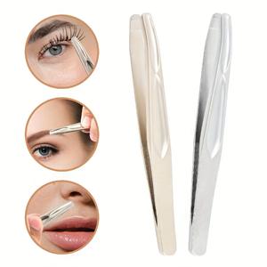 1pc 전문 속눈썹 연장 핀셋 전문 속눈썹 연장 아티스트, 소녀들을 위한 직선 및 곡선형 속눈썹 핀셋