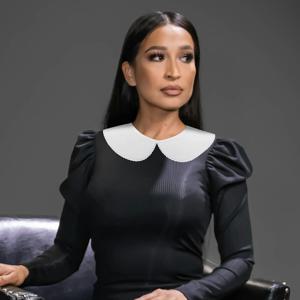 화이트 레이스 탈부착 가능한 가짜 칼라 여성 코튼 원단 우아한 가을 블라우스 레이어링 페이크 칼라