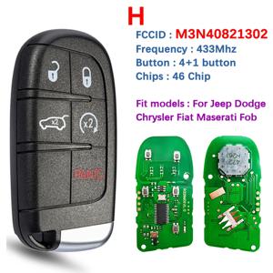 닷지 충전기 다트 여행 챌린저 Durango 2011-2020 스마트 키 Fob ID46 칩 434Mhz M3N 40821302   Jeep의 보편적인 작업