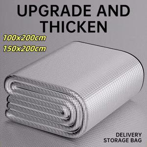 방수 매트 양면 알루미늄 필름 방습 매트 휴대용 피크닉 매트 야외 텐트 캠핑 해변 방습 매트
