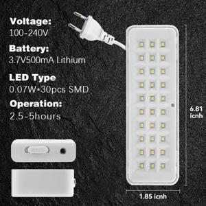 소방 조명 30LED 비상 조명 화재 비상 조명 조명기구 2 가지 모드 벽걸이 형 비상 램프 스마트 홈 전구