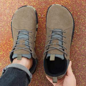 야외용 와이드 토 베어풋 남성 하이킹 신발 미니멀리스트 워킹 등산화 편안하고 통기성 좋은 제로솔 남성 캐주얼 스니커즈