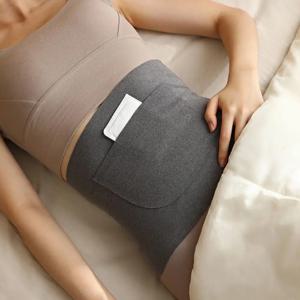 겨울용 두꺼운 보온 플리스 허리 보호대 자가 발열 따뜻한 허리띠 주머니 포함 탄력 있는 복부 보호 밴드