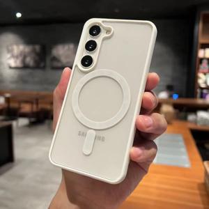 삼성 갤럭시 S25 S24 S23 FE S22 플러스 울트라 엣지 A15 A35 A55 A16 A36 A56용 맥세이프 마그네틱 케이스 커버