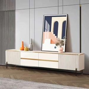 현대적인 디자인의 원목 TV 스탠드, 와인 캐비닛 및 커피 테이블 세트, 가정용 가구, 거실용 고급 원목 센터 테이블 세트