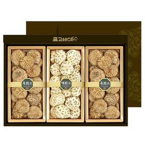 자연식탁 국내산 참나무 건 표고버섯 선물세트[자연6호] (백화고170g/흑화고170gx2)