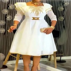 패션 플러스 사이즈 아프리카 파티 드레스 여성용 다시키 안카라 여성 이브닝 가운 우아한 터키 무슬림 맥시 드레스 2026 신상