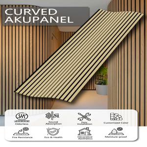 방수 다기능 흡음 패널 실내 방염 호두나무 어쿠스틱 우드 슬랫 홈이 있는 벽 MDF 패널 및 보드