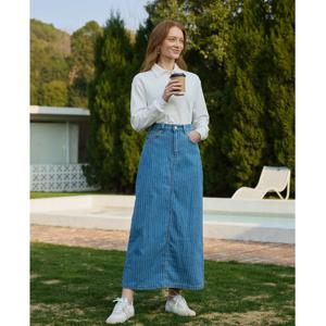 AP SS26 여성용 코튼 데님 스커트 엘레강트