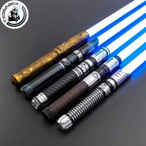 TXQSABER Heavy Dueling RGB / Neo Pixel 부드러운 광선 검 색상 변경 금속 힐트 잠금 블래스터 레이저 제다이 검 어린이 장난감