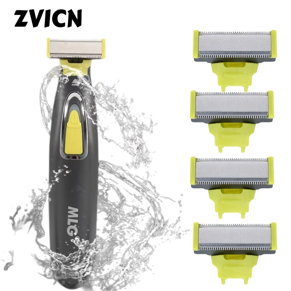 1개 교체용 블레이드/USB 충전식 물세척 면도기, 전기면도기, 제모기, 양면면도기