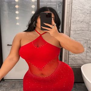 여성 섹시 드레스 메쉬 홀로우 아웃 피티드 미니 드레스 플러스 사이즈 슬리브리스 바디콘 드레스 나이트클럽 파티 데이트용