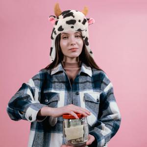 여성용 소 귀 모자 아늑한 니트 동물 머리띠 세련된 따뜻한 모자 파티 축제 코스프레 의상 액세서리 소뿔