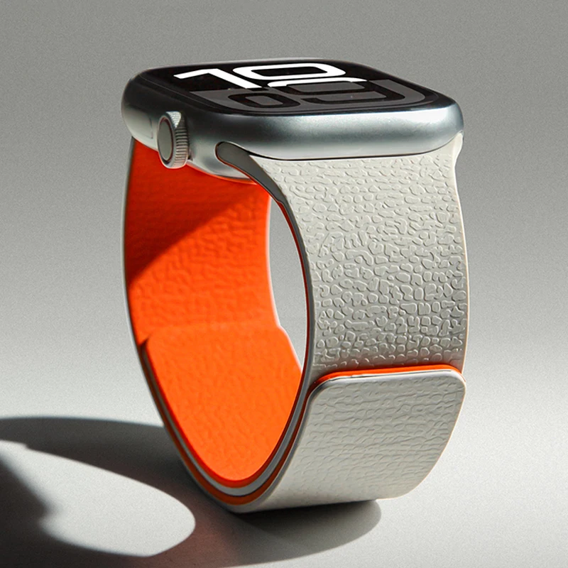 애플워치 밴드용 실리콘 마그네틱 스트랩 44mm 40mm 41mm 42mm 46mm 45mm 49mm iWatch 시리즈 11 10 SE3 9 8 7 6 Ultra3 2