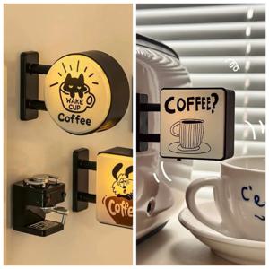 미니 라이트박스 냉장고 자석 커피 일본 창의적 관광 기념품 자석 발광 라이트 박스 홈 장식 선물