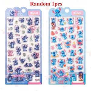 릴로와 스티치 스티커 귀여운 미키와 미니 3D 입체 스티커 장난감 휴대폰 케이스 DIY 크리스탈 스티커 크리스마스 카드 장식 스티커 선물