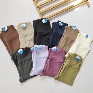 여성용 하이웨이스트 요가 레깅스 부드럽고 통기성 좋은 스포츠 타이츠 피트니스 짐 탄력 요가 팬츠 고품질 스포츠 레깅스