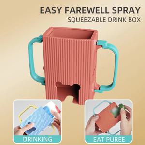 조정 가능한 유아용 주스 상자 홀더 - 이유식 및 주스 상자 압출 방지 브래킷, 휴대용 우유 상자 컵 홀더