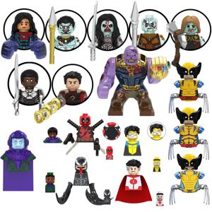 블라인드 박스 미니 블록 G0187 피규어 빅 고블린 스파이더맨 아이언맨 베놈 캡틴 호크 데드풀 아머 크리스마스 선물 장난감