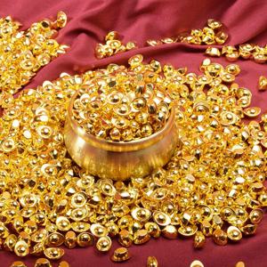 100개 미니 금화 미니어처 미니 금괴 장식품 홈 데코 인형 집 장식 액세서리 중국 풍수 장식품