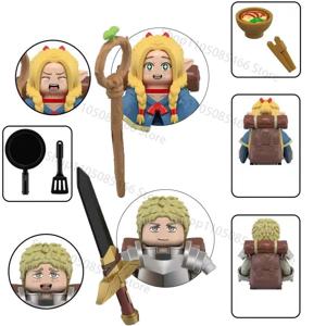 던전에서 맛있는 음식 모델 브릭 인형 미니 호환 조립 퍼즐 액션 피규어 블록 장난감 어린이 생일 선물