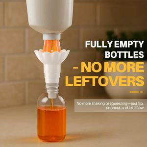 유니버설 병 비우기 키트 - 폐기물 없는 재사용 가능한 액체 이송 커넥터, 비누, 샴푸와 호환 가능