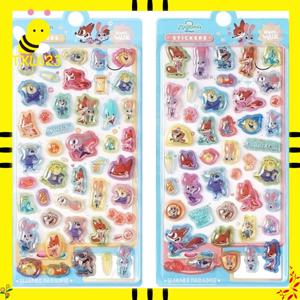 2pcs Kawaii Zootopia 스티커 3d 릴리프 크리스탈 귀여운 Diy 휴대 전화 장식 스티커 학생 핸드 계정 문구 선물