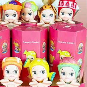 핫 카툰 엔젤 블라인드 박스 캔디 인형 피규어 언박싱 재미 자동차 인테리어 장식품 생일 크리스마스 인형 선물