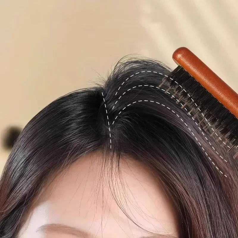 손잡이가 있는 정전기 방지 이발사용 헤어 빗, 두피 마사지 스타일링 도구, 미용사용 풍성한 헤어 브러쉬