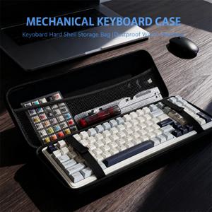 방수 기계식 키보드 박스 보관 가방의 EVA 하드 쉘은 61/68/75%/TKL/98%/풀사이즈 키보드에 적합합니다.