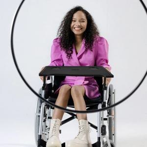 유니버설 접이식 휠체어 식탁, 가볍고 휴대 가능한 식사용 트레이, 탈부착 가능한 컵 홀더, 휠체어 트레이 테이블 보드