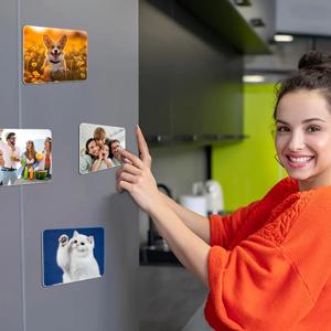 50개 승화 냉장고 자석 블랭크 맞춤형 냉장고 장식용 가정 벽 장식 DIY