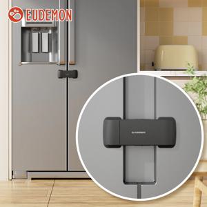 EUDEMON 1pc 업데이트 된 프랑스어 냉장고 잠금 프랑스어 도어 냉장고/냉동고 잠금 도어 갭 거리 캐비닛 도어 잠금 장치 아기 보호