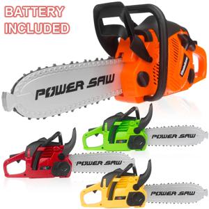 장난감 전기 톱 어린이를위한 장난감 도구 도구 벤치 용 전력 전기 톱 소년 선물 소리와 함께 놀이 톱 척