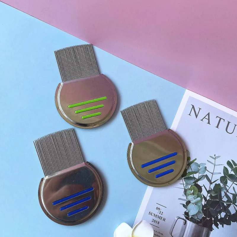 스테인레스 스틸 터미네이터 이가 빗 애완 동물/어린이 머리 Rid Headlice 슈퍼 밀도 치아 제거 Nits Comb Nit Free