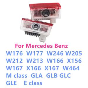 2X LED 장식 램프 액세서리 메르세데스 벤츠 E A B C 클래스 자동차 도어 라이트 W176W177 W205 W246 W212 W213 W166 X167 GLA GLE