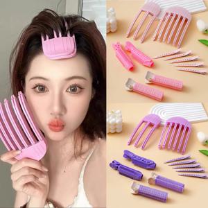 세트 푹신한 머리핀 컬링 앞머리 클립 헤어 뿌리 볼륨 헤어 클립 여성 컬링 고정 모양 패션 볼륨 헤어 롤러