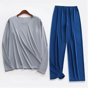 L-5XL 잠옷 옴므 플러스 사이즈 남성 잠옷 세트 새 봄 여름 가정 의류 가을 잠옷 남자 Nightwear Pijamas De Hombre