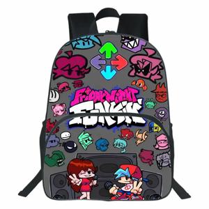 Friday Night Funkin 배낭 Friday Night Funkin 인쇄 배낭 애니메이션 대용량 소년과 소녀 학생 여행 배낭