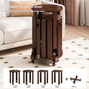 쌓을 수 있는 의자, 현대적인 식탁 의자, 쌓을 수 있는 음악 원목 원형 의자, 티 테이블, 가정용