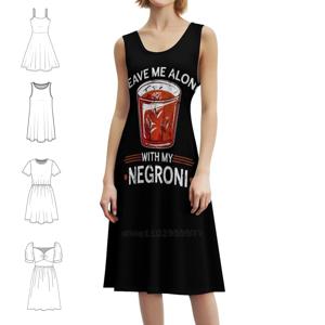 나를 네그로니와 함께 떠나게 하지 마세요 이탈리아 칵테일 마시는 사람 한국 스타일 캐주얼 드레스 여성용 심플한 데일리 오피스 레이디 드레스 네그로니