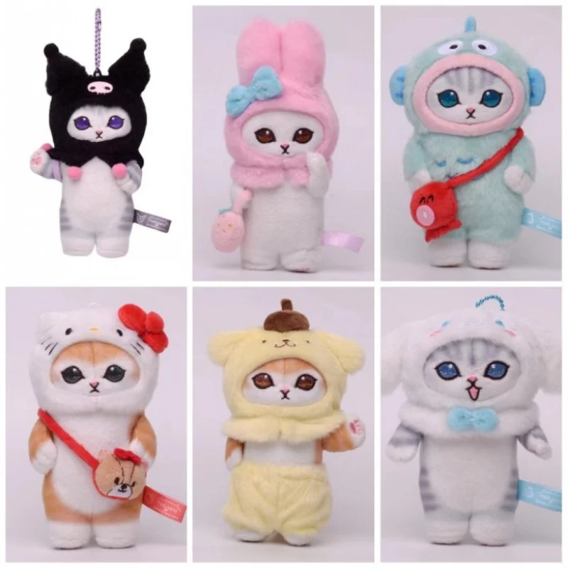 마이 멜로디 만화 플러시 인형 창의적인 크로스 드레싱 시리즈 헬로 키티 백팩 펜던트 소녀 생일 선물
