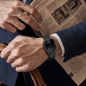 애플워치 울트라 2 밴드 49mm 46 44 45 42 41 38 40mm용 메탈 스트랩, 밀라노 루프 팔찌, 아이워치 시리즈 10 9 8 7 6 5 4 호환