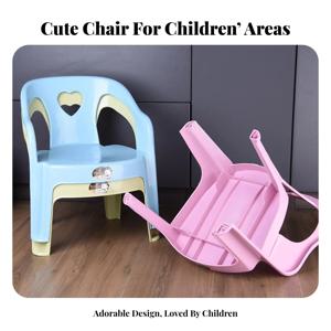 플라스틱 유아용 안락의자 팔걸이 디자인 네 다리 어린이용 의자 미끄럼 방지 발판 부모를 위한 보조 등받이, 어린이집용