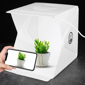 사진 촬영용 LED 라이트 룸, 사진 스튜디오 라이트 텐트, 소프트 박스, DSLR 카메라용, 22cm 휴대용 접이식 라이트 박스