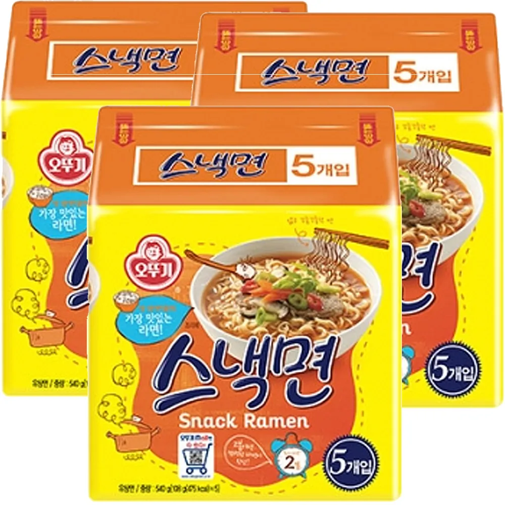 오뚜기 스낵면 108g x 15개 봉지라면