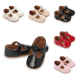 용수철 및 여름 패션 여아용 머리띠 안티 킥 플랫 슈즈, PU 가죽 미끄럼 방지 밑창, 편안한 아기 신발
