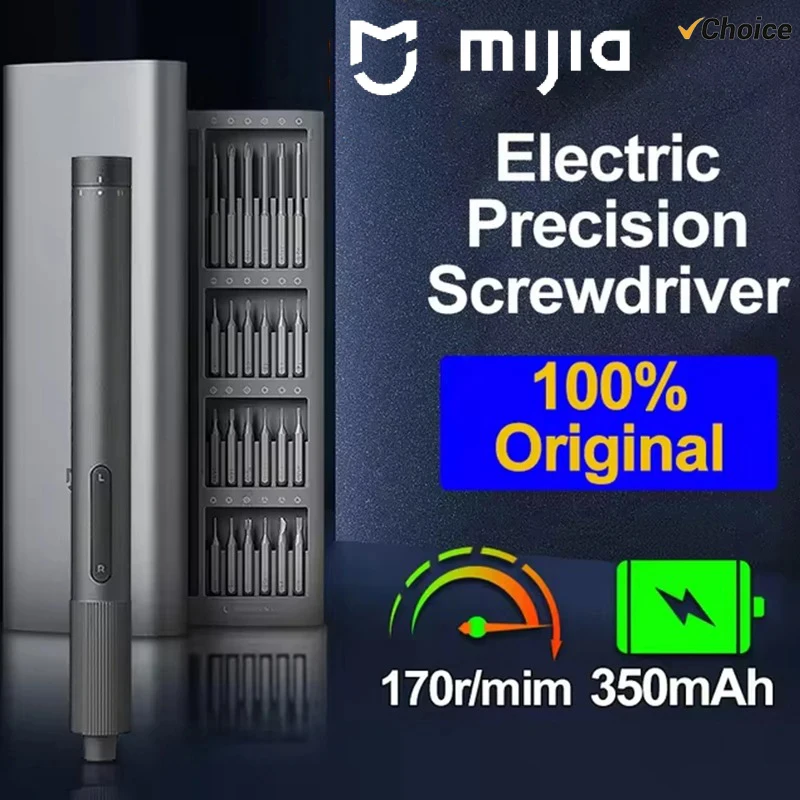 새로운 MIJIA 전동 정밀 드라이버 마그네틱 키트(24개 나사 헤드 포함) 스마트 홈 PC 휴대폰 수리용 전동 공구 세트