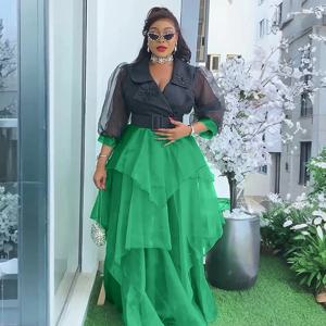 플러스 사이즈 아프리카 파티 드레스 여성용 2025 신상 패션 다시키 안카라 웨딩 이브닝 가운 우아한 터키 무슬림 맥시 드레스